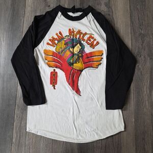 ORIGINAL Vtg 1984 VAN HALEN 1984 Tour SAMURAI T-Shirt (L) 80s Concert T